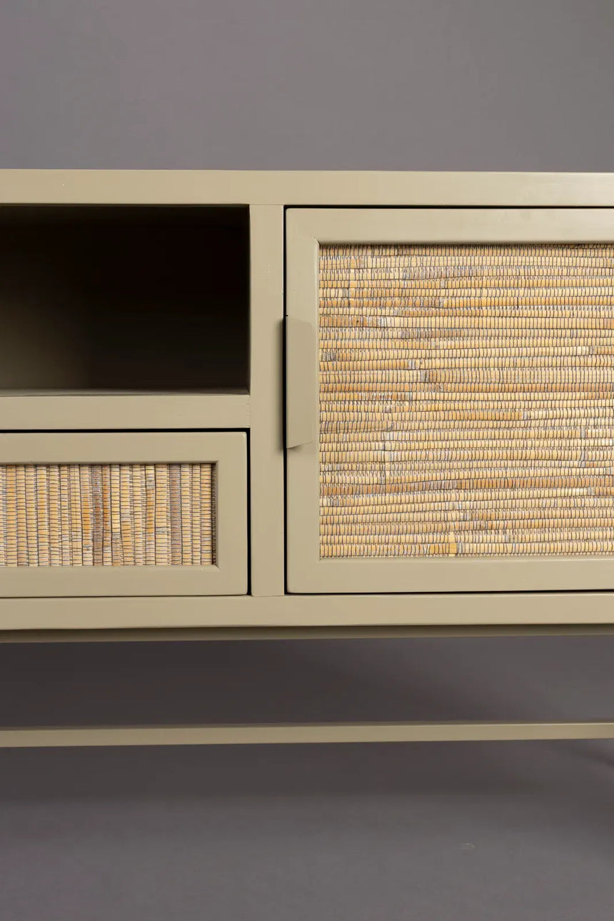 Sideboard Yasu aus Fichtenholz in Beige, 148×38×60 cm - ZEN ZONE Furniture