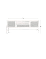 Sideboard Yasu aus Fichtenholz in Beige, 148×38×60 cm von Dutchbone – Produktbild 9