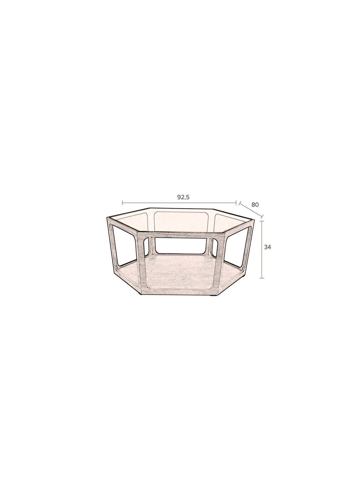Sita Couchtisch 92.5x80x34 cm von Dutchbone – Produktbild 11
