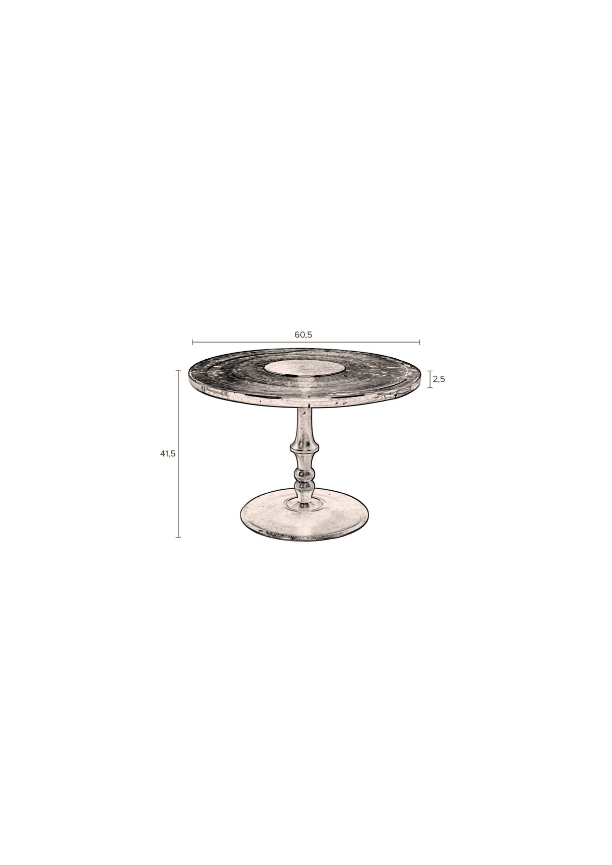 Sue Couchtisch Messing 60x60x41 cm von Dutchbone – Produktbild 8