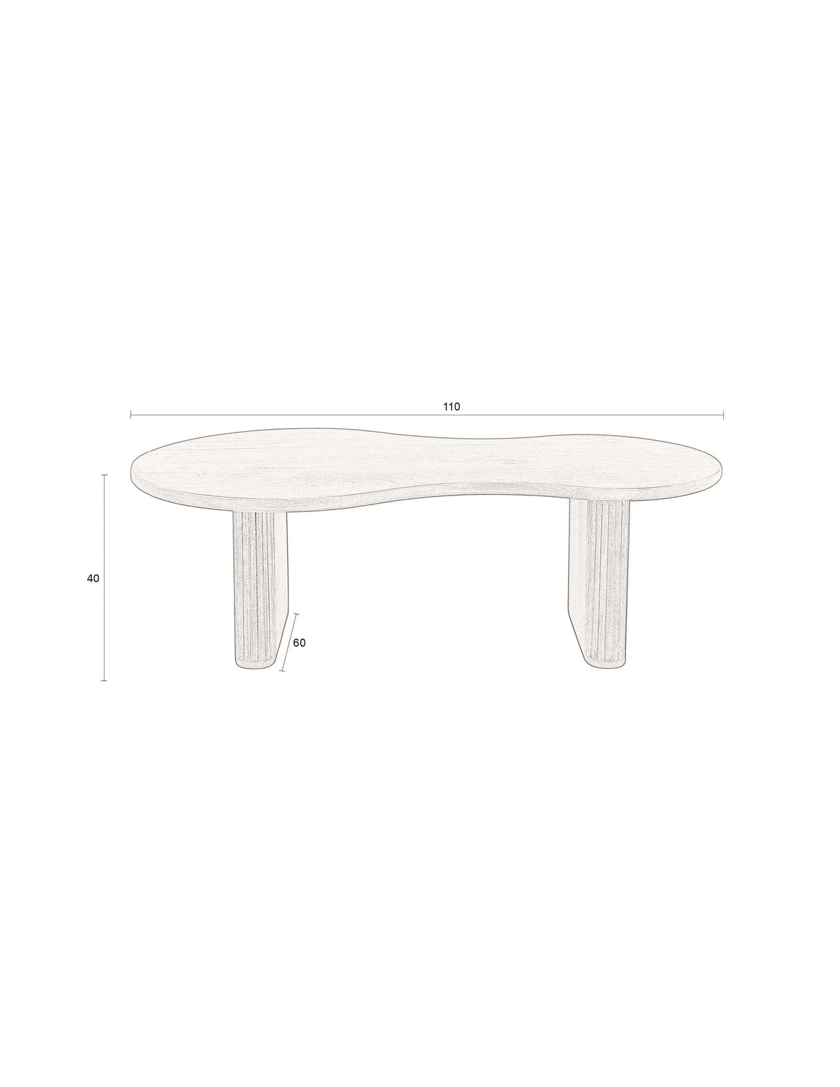 Tilon Couchtisch aus Mangoholz im Walnuss-Finish 110x60x40 cm von Dutchbone – Produktbild 8