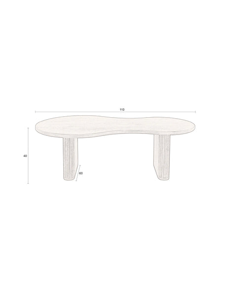 Tilon Couchtisch aus Mangoholz im Walnuss-Finish 110x60x40 cm von Dutchbone – Produktbild 8