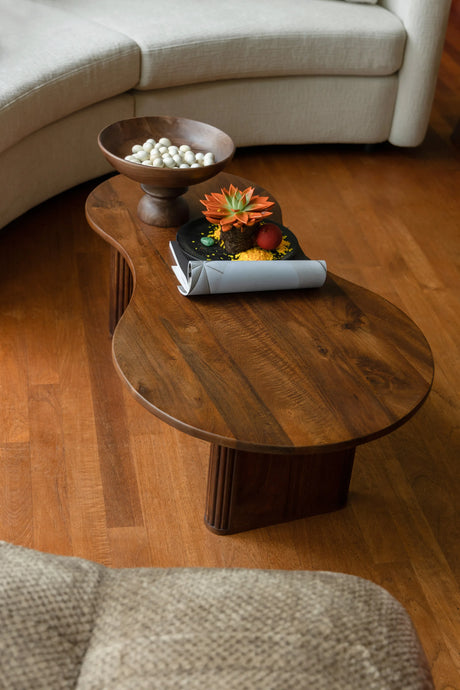 Tilon Couchtisch aus Mangoholz im Walnuss-Finish 110x60x40 cm von Dutchbone – Produktbild 9