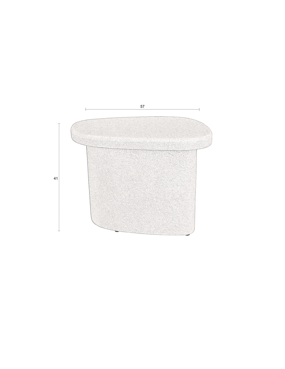 Veda Beistelltisch Hoch Beige 56x45x41cm von Dutchbone – Produktbild 9