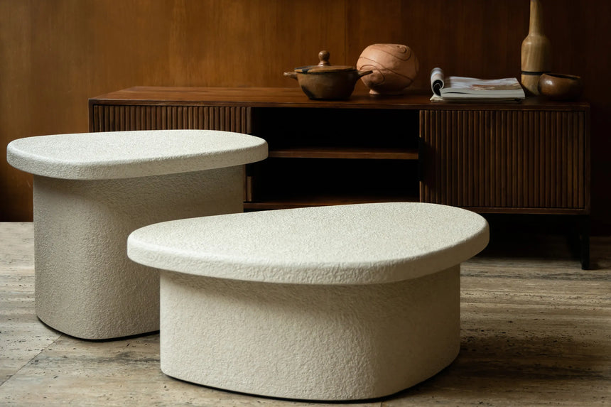 Veda Couchtisch Beige 74x49x28cm von Dutchbone – Produktbild 7