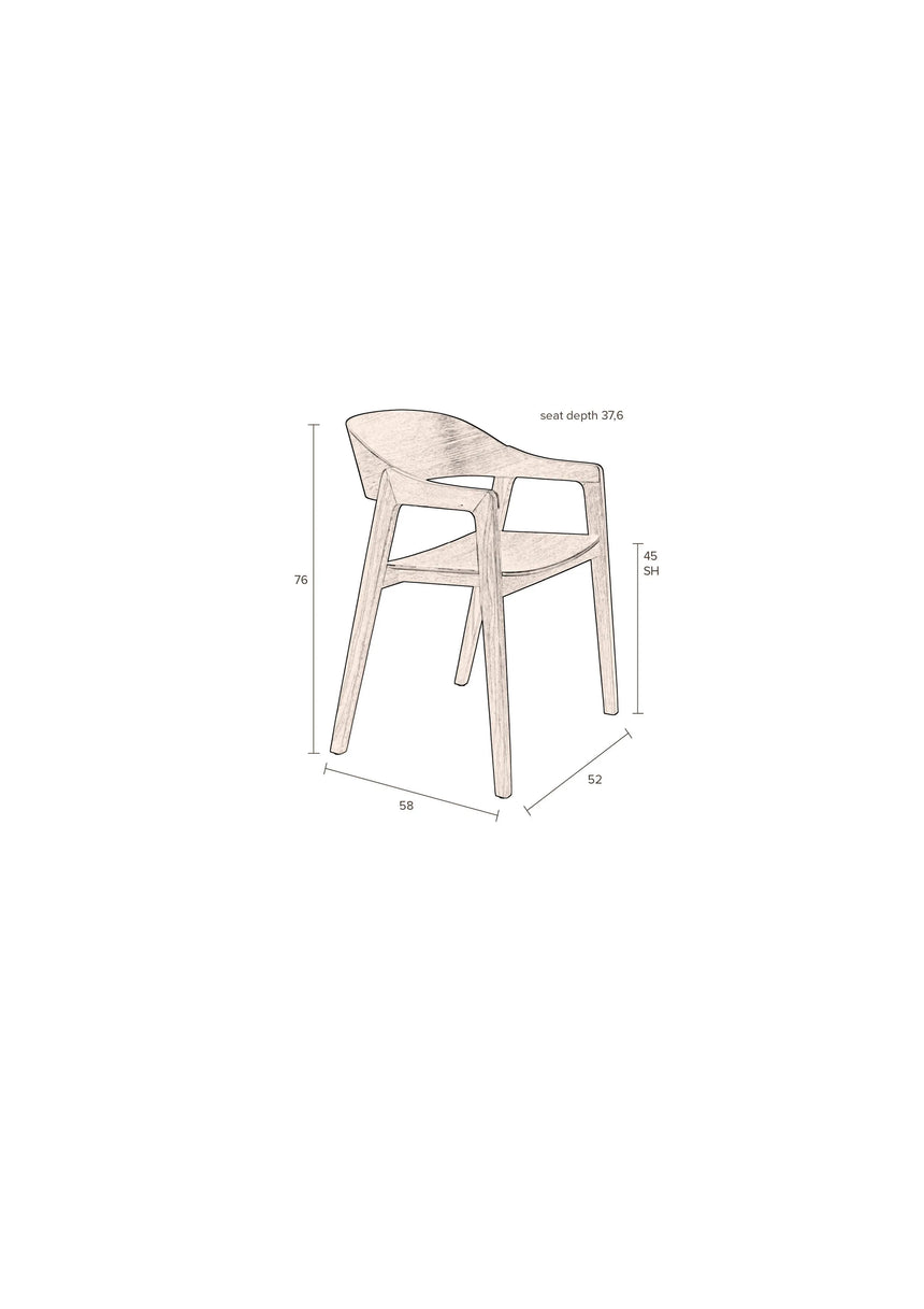 Westlake Stuhl Natur von Dutchbone – Produktbild 4