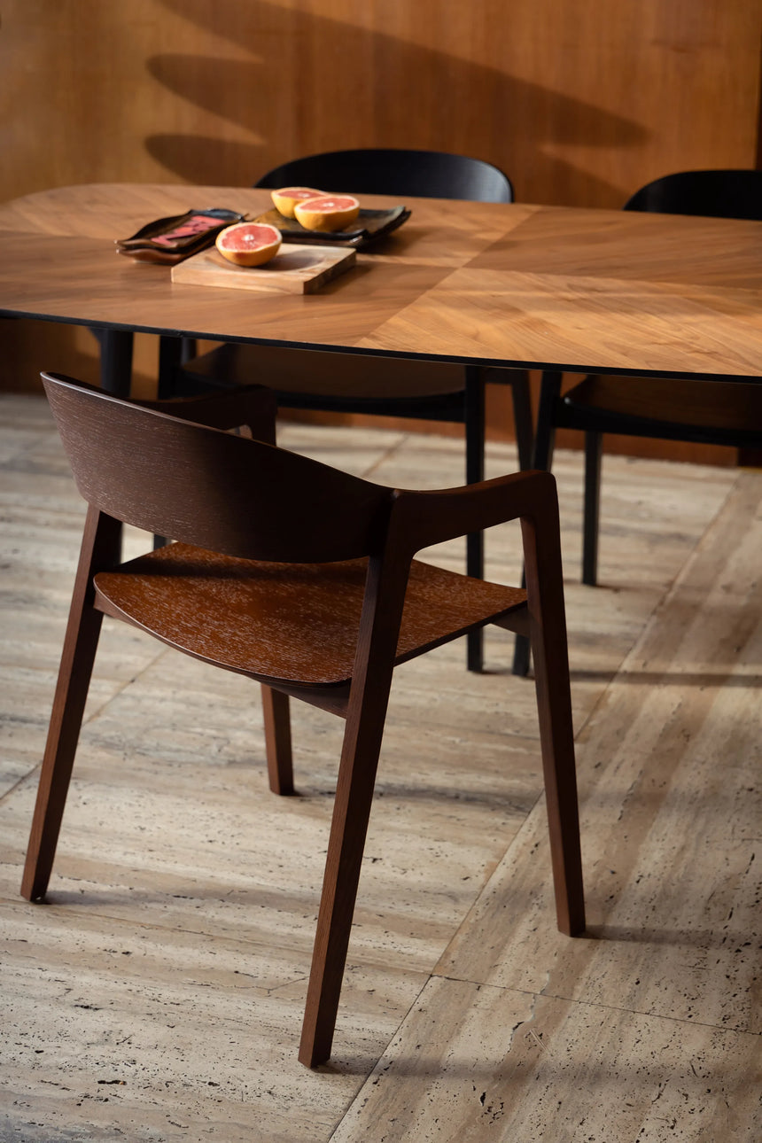 Westlake Stuhl mit Armlehne Walnuss von Dutchbone – Produktbild 10