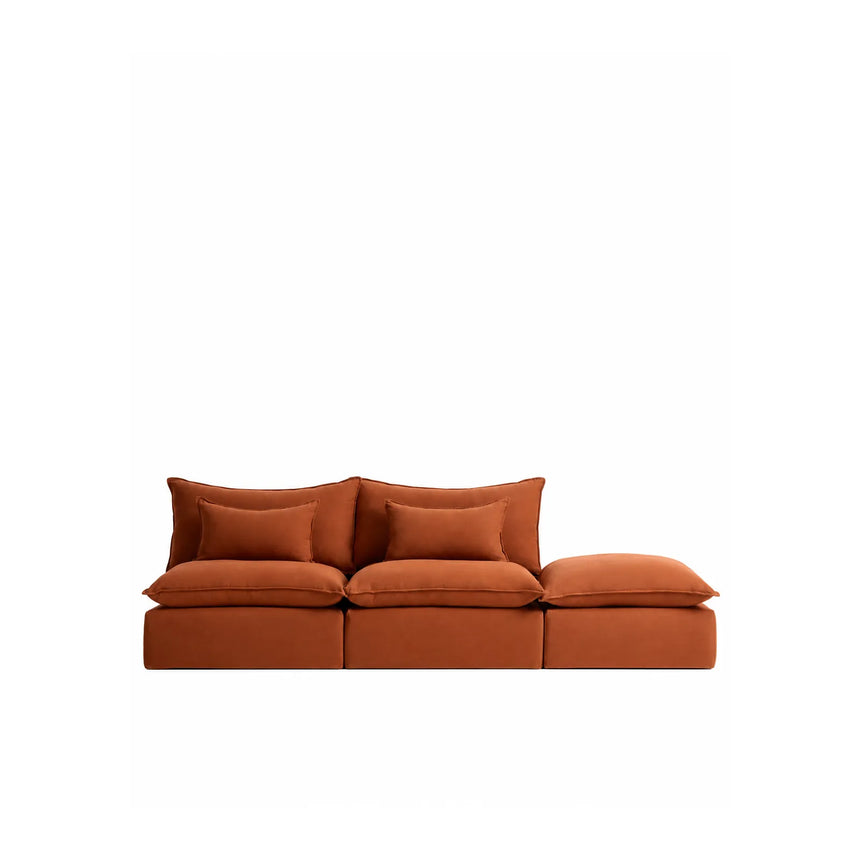 3-Sitzer-Modularsofa Anarela mit abnehmbarem Bezug und Randmodul aus 100 % Leinen, 310 cm, FSC Mix Credit