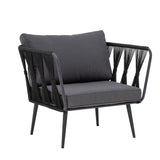 Pavone Loungesessel, Schwarz, Metall - ZEN ZONE Furniture