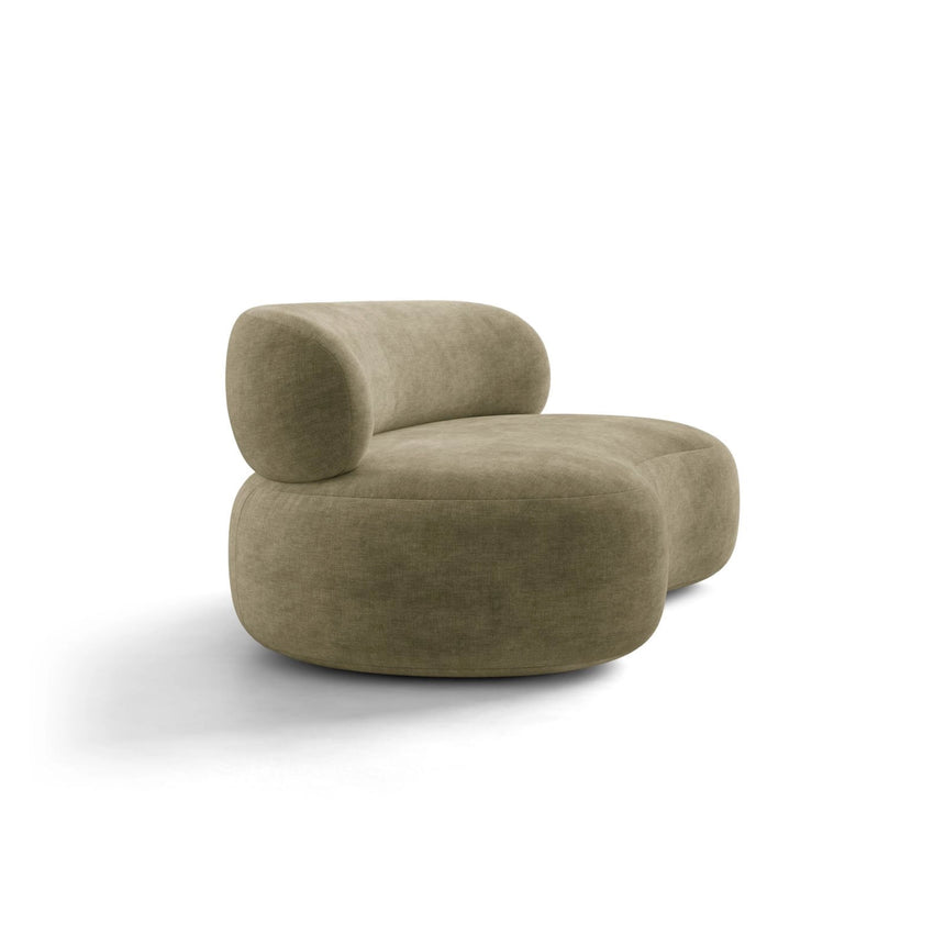Amalfi 3-Sitzer Sofa aus Chenille in Hellolive (Golden 31), 186x101 cm von Ferrani Interiors – Bild 4