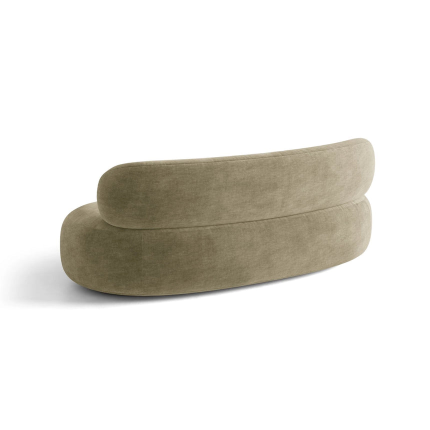 Amalfi 3-Sitzer Sofa aus Chenille in Hellolive (Golden 31), 186x101 cm von Ferrani Interiors – Bild 5