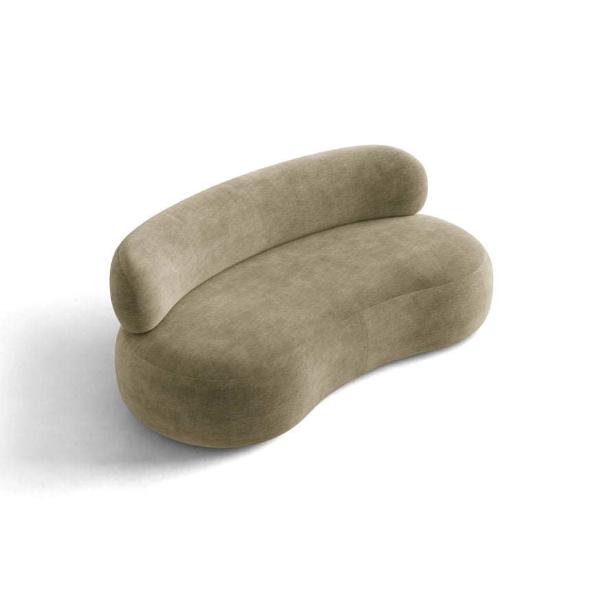 Amalfi 3-Sitzer Sofa aus Chenille in Hellolive (Golden 31), 186x101 cm von Ferrani Interiors – Bild 6