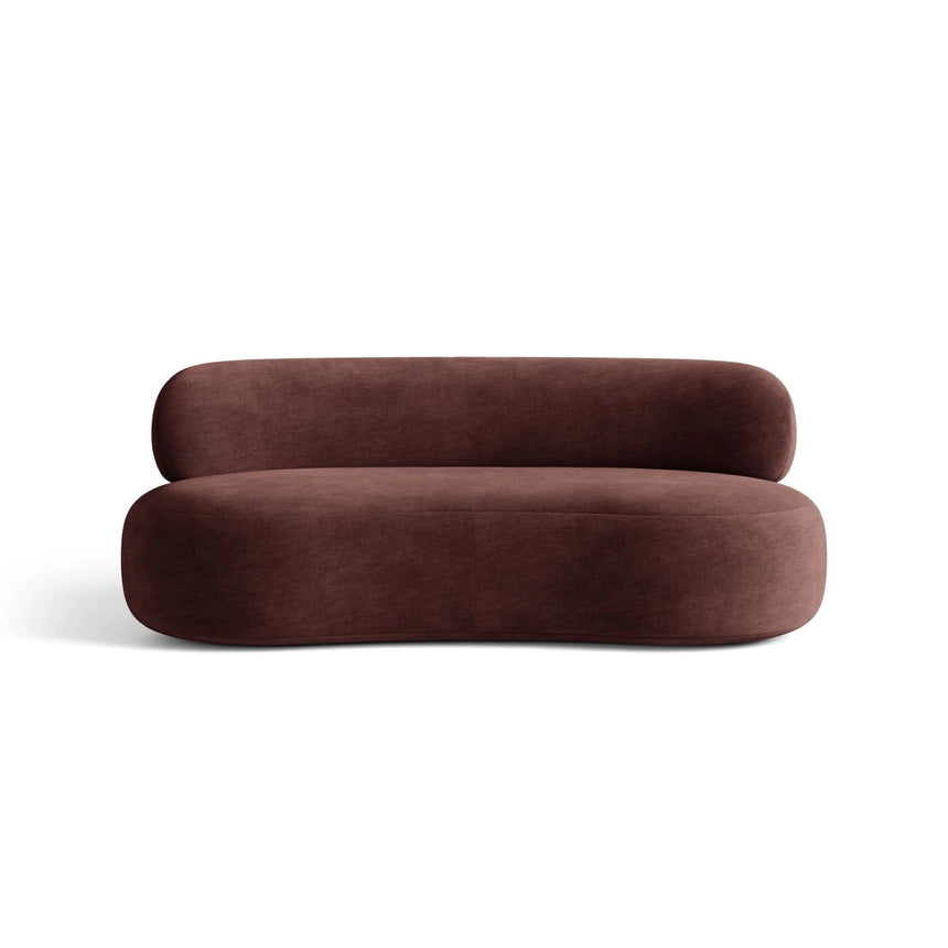 Amalfi 3-Sitzer Sofa aus Chenille in Kirschholz (Golden 68), 186x101 cm von Ferrani Interiors – Bild 3