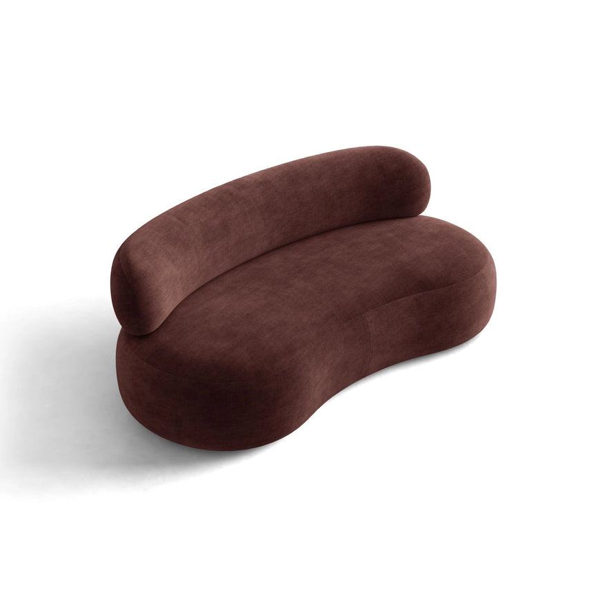 Amalfi 3-Sitzer Sofa aus Chenille in Kirschholz (Golden 68), 186x101 cm von Ferrani Interiors – Bild 6