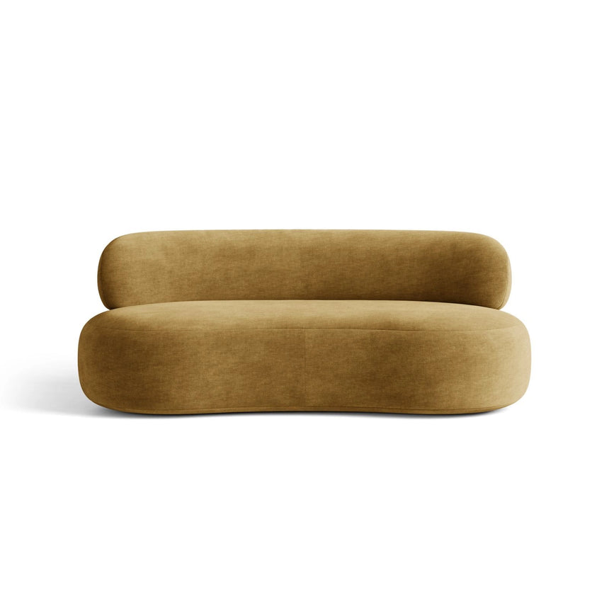 Amalfi 3-Sitzer Sofa aus Chenille in Senfgelb (Golden 46), 186x101 cm von Ferrani Interiors – Bild 3