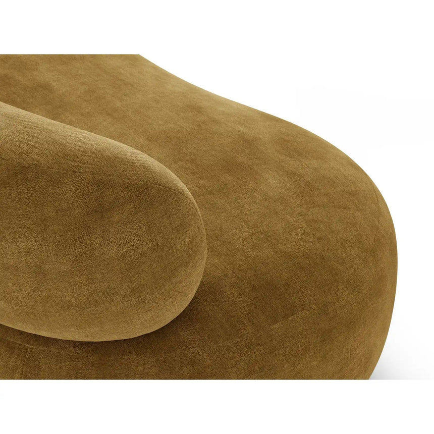 Amalfi 3-Sitzer Sofa aus Chenille in Senfgelb (Golden 46), 186x101 cm von Ferrani Interiors – Bild 8