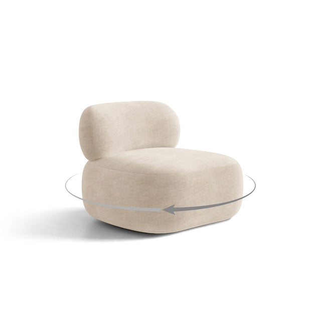 Amalfi Drehsessel aus Chenille, 84x91 cm von Ferrani Interiors – Bild 1