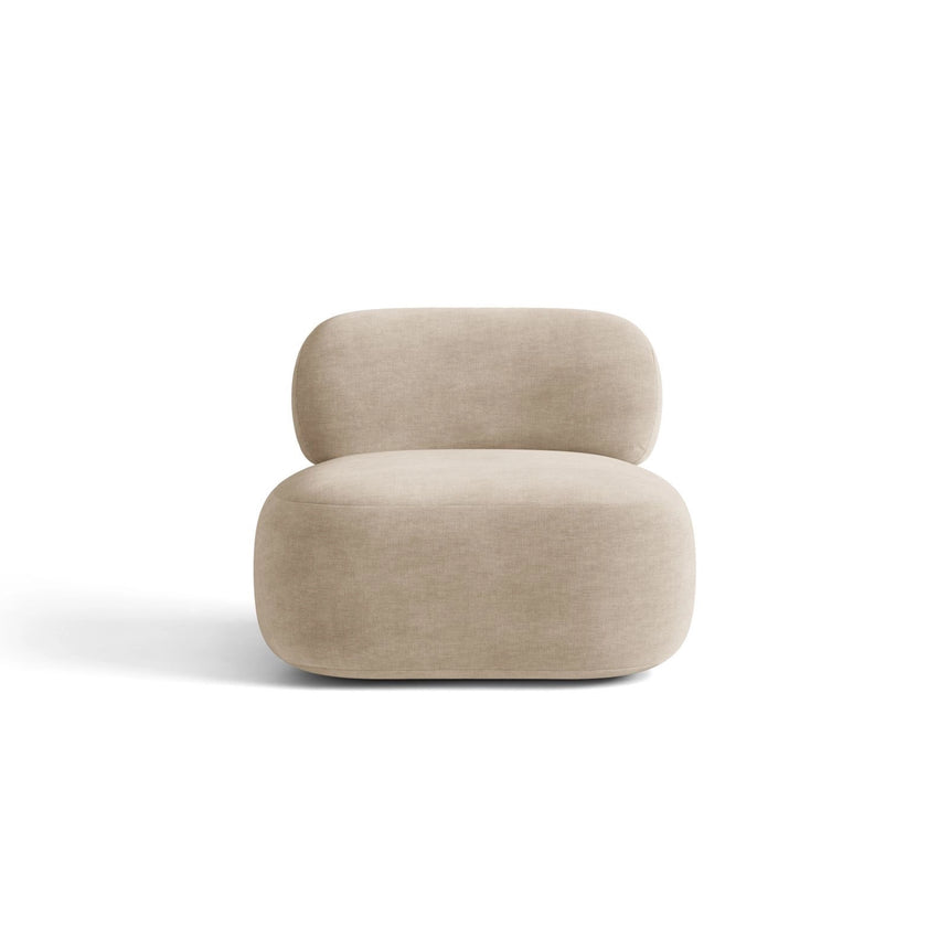 Amalfi Drehsessel aus Chenille in Dunkelbeige (Golden 21), 84x91 cm von Ferrani Interiors – Bild 3