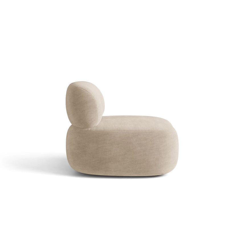Amalfi Drehsessel aus Chenille in Dunkelbeige (Golden 21), 84x91 cm von Ferrani Interiors – Bild 4