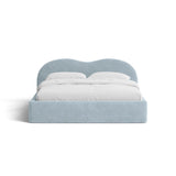 Amalfi Polsterbett mit Bettkasten und Kopfteil aus Chenille in Pastellblau (Golden 72), 140x200 cm von Ferrani Interiors – Bild 5
