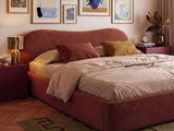 Amalfi Polsterbett mit Bettkasten und Kopfteil aus Chenille in Pastellblau (Golden 72), 200x200 cm von Ferrani Interiors – Bild 2
