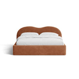Amalfi Polsterbett mit Bettkasten und Kopfteil aus Chenille in Terrakotta (Golden 56), 200x200 cm von Ferrani Interiors – Bild 5