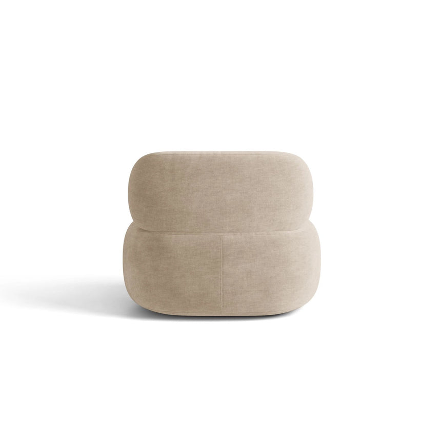 Amalfi Sessel aus Chenille in Dunkelbeige (Golden 21), 84x91 cm von Ferrani Interiors – Bild 5