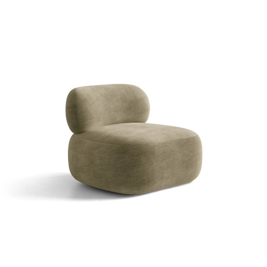 Amalfi Sessel aus Chenille in Hellolive (Golden 31), 84x91 cm von Ferrani Interiors – Bild 1