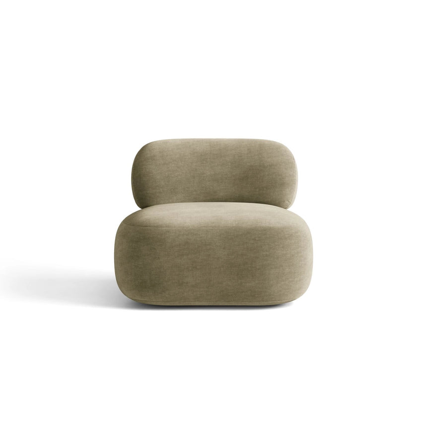Amalfi Sessel aus Chenille in Hellolive (Golden 31), 84x91 cm von Ferrani Interiors – Bild 3