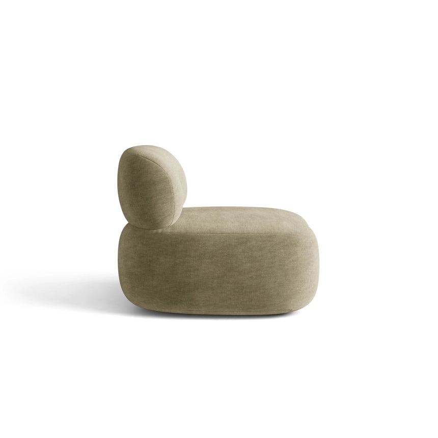 Amalfi Sessel aus Chenille in Hellolive (Golden 31), 84x91 cm von Ferrani Interiors – Bild 4