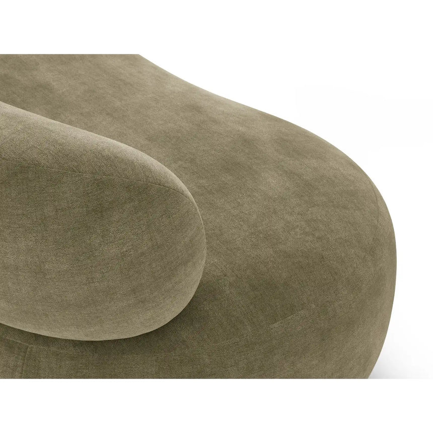 Amalfi Sessel aus Chenille in Hellolive (Golden 31), 84x91 cm von Ferrani Interiors – Bild 7