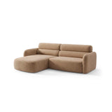 Carrara 3-Sitzer Ecksofa links aus Samt in Beige (Bluvel 28), 219x165 cm von Ferrani Interiors – Bild 4