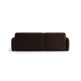 Carrara 3-Sitzer Ecksofa links aus Samt in Dunkelbraun (Bluvel 48), 219x165 cm von Ferrani Interiors – Bild 5