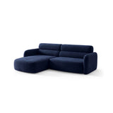 Carrara 3-Sitzer Ecksofa links aus Samt in Königsblau (Bluvel 86), 219x165 cm von Ferrani Interiors – Bild 4