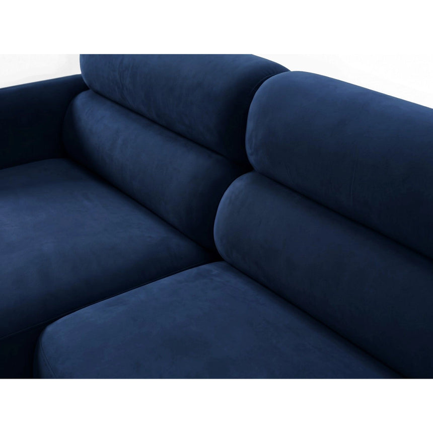 Carrara 3-Sitzer Ecksofa links aus Samt in Königsblau (Bluvel 86), 219x165 cm von Ferrani Interiors – Bild 6
