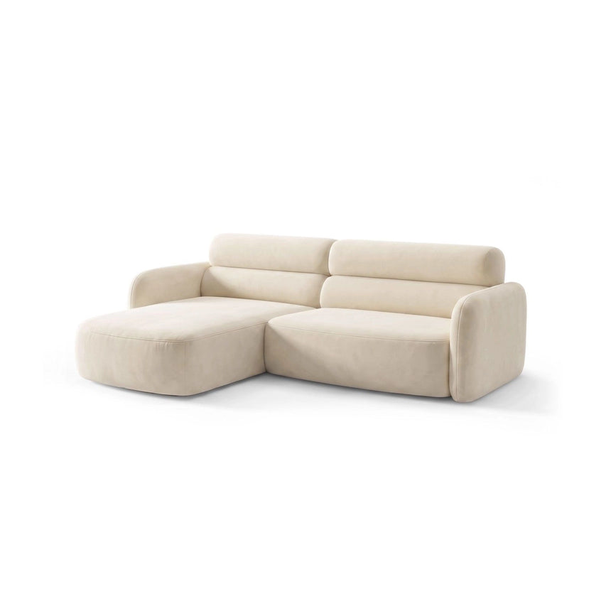 Carrara 3-Sitzer Ecksofa links aus Samt oder Strukturstoff, 219x165 cm von Ferrani Interiors – Bild 4