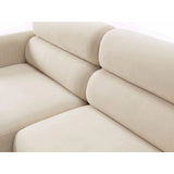 Carrara 3-Sitzer Ecksofa links aus Samt oder Strukturstoff, 219x165 cm von Ferrani Interiors – Bild 6