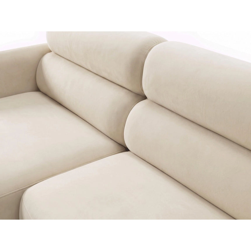Carrara 3-Sitzer Ecksofa links aus Samt oder Strukturstoff, 219x165 cm von Ferrani Interiors – Bild 6