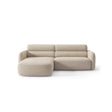 Carrara 3-Sitzer Ecksofa links aus Strukturstoff in Beige (Scott Sand), 219x165 cm von Ferrani Interiors – Bild 1