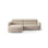 Carrara 3-Sitzer Ecksofa links aus Strukturstoff in Beige (Scott Sand), 219x165 cm von Ferrani Interiors – Bild 1