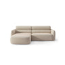Carrara 3-Sitzer Ecksofa links aus Strukturstoff in Beige (Scott Sand), 219x165 cm von Ferrani Interiors – Bild 1
