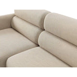 Carrara 3-Sitzer Ecksofa links aus Strukturstoff in Beige (Scott Sand), 219x165 cm von Ferrani Interiors – Bild 6