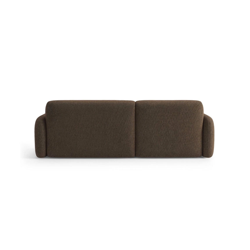 Carrara 3-Sitzer Ecksofa links aus Strukturstoff in Dunkelbraun (Scott Ebony), 219x165 cm von Ferrani Interiors – Bild 5