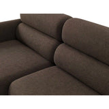 Carrara 3-Sitzer Ecksofa links aus Strukturstoff in Dunkelbraun (Scott Ebony), 219x165 cm von Ferrani Interiors – Bild 6