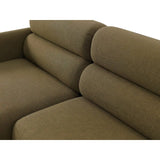 Carrara 3-Sitzer Ecksofa links aus Strukturstoff in Oliv (Scott Moss), 219x165 cm von Ferrani Interiors – Bild 6