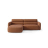Carrara 3-Sitzer Ecksofa links aus Strukturstoff in Terrakotta (Scott Terracotta), 219x165 cm von Ferrani Interiors – Bild 1