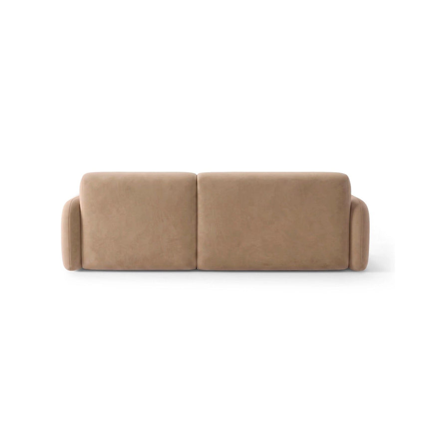 Carrara 3-Sitzer Ecksofa rechts aus Samt in Beige (Bluvel 28), 219x165 cm von Ferrani Interiors – Bild 5