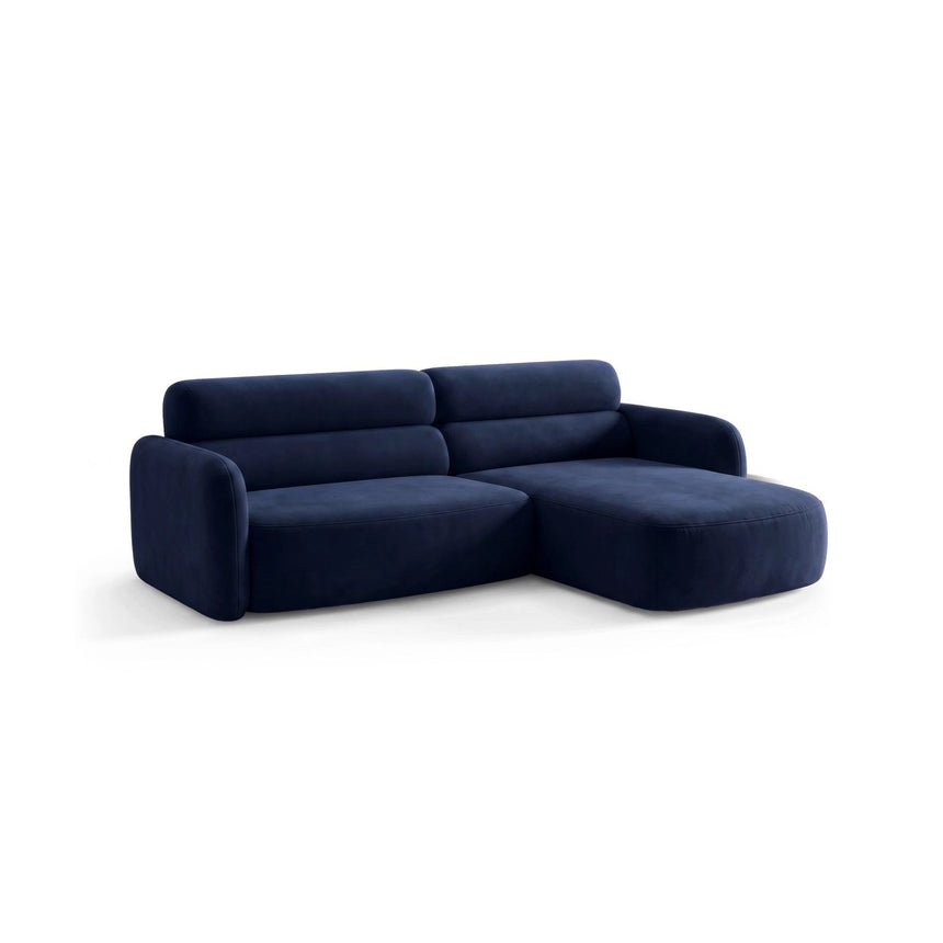 Carrara 3-Sitzer Ecksofa rechts aus Samt in Königsblau (Bluvel 86), 219x165 cm von Ferrani Interiors – Bild 4