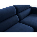 Carrara 3-Sitzer Ecksofa rechts aus Samt in Königsblau (Bluvel 86), 219x165 cm von Ferrani Interiors – Bild 6