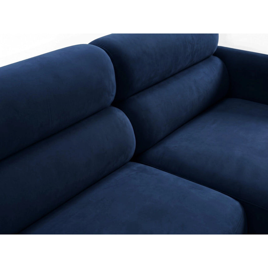 Carrara 3-Sitzer Ecksofa rechts aus Samt in Königsblau (Bluvel 86), 219x165 cm von Ferrani Interiors – Bild 6